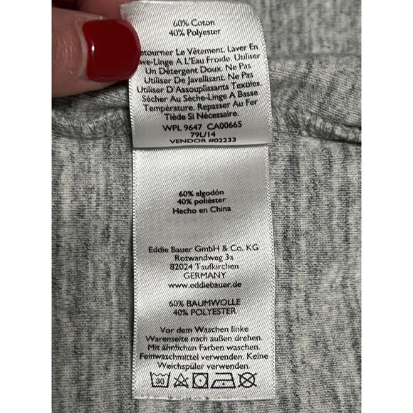 Eddie Bauer Full Zip Hoodie Sweatshirt Size XS Gray Athleisure Preppy Loungewear - Picture 11 of 13